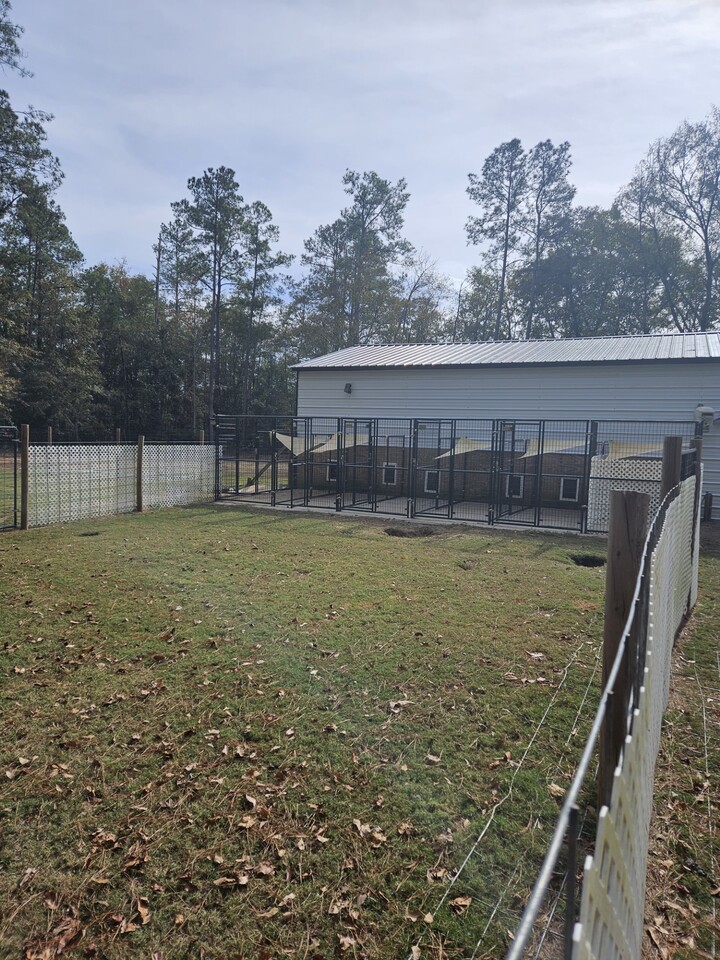 outdoor part of dog kennels